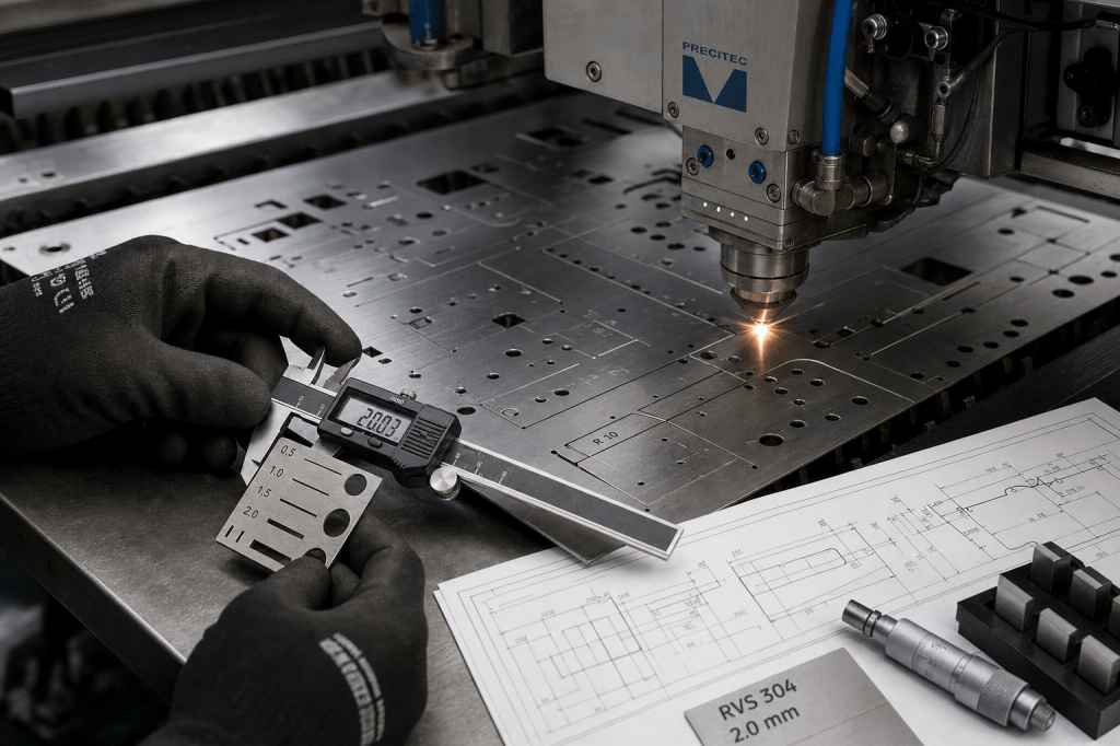 Wat zijn de belangrijkste ontwerprichtlijnen (kerf, toleranties en minimale gaten) voor nauwkeurig rvs lasersnijden?