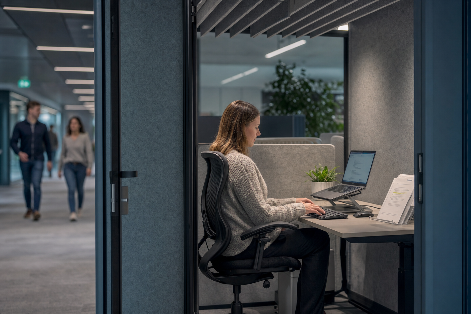 Akoestische oplossingen voor stiltewerkplek